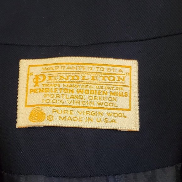 Vintage Pendleton Womens Size 12 Blue‎ Schoolboy Blazer Crest NWT Preppy FLAW - Picture 8 of 10